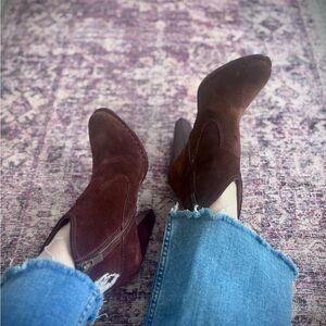 FRYE Madeline Short Suede Brown Boots
